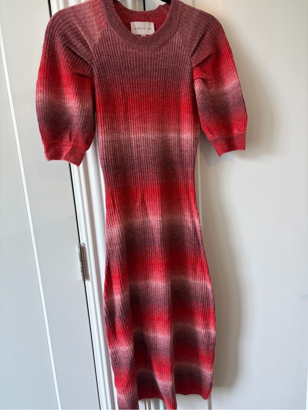 Adelyn Rae Red Ombre Ribbed Midi Dress - Picture 5 of 6